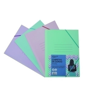 CARPETA SOLAPAS CARTON Fº SURTIDO PASTEL