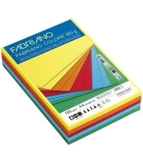 CARTULINA A4 FABR. 185g P/250 COL.INTEN.