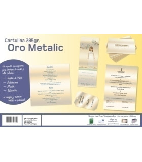 CARTULINA METAL.32x45 YOSAN ORO BRILLO