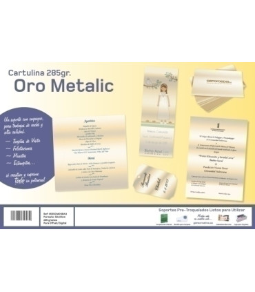 CARTULINA METAL.32x45 YOSAN ORO BRILLO