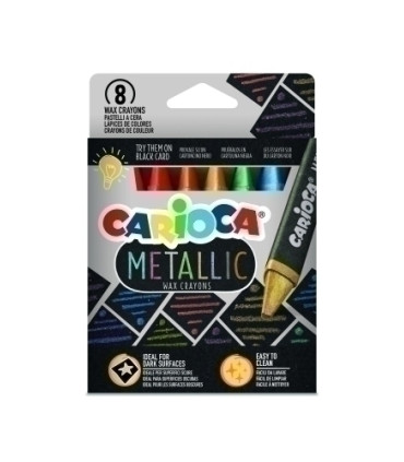 CERAS COLOR CARIOCA METALLIC MAXI TR.C/8