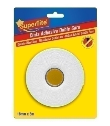 CINTA DOBLE CARA SUPERTITE 5mx18mm