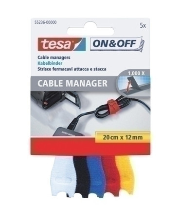 CINTA VELCRO TESA ON&OFF CABLES 5 tiras