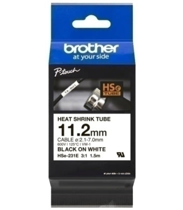 CINTA ROT.BROTHER TUB.11,2m  NEG.s/BLANC
