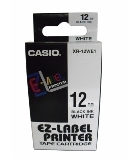 CINTA ROT.CASIO 8m 12 NEGRO s/BLANCO