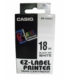 CINTA ROT.CASIO 8m 18 NEGRO s/BLANCO