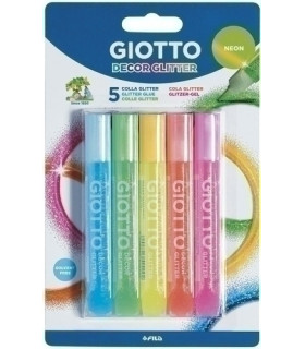 COLA GLITTER GLUE GIOTTO LAPIZ NEON