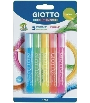 COLA GLITTER GLUE GIOTTO LAPIZ NEON