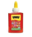 COLA GLITTER GLUE UHU B/88 ml ROJO