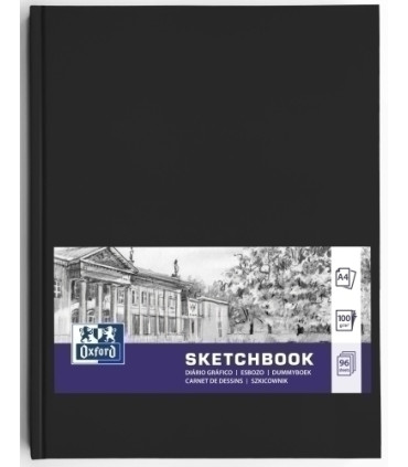 BLOCK DIB. OXFORD ESBOZO A4 96h NEGRO