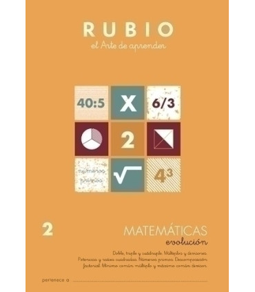 CUADERNO RUBIO A4 MATEMATIC. EVOLUCION 2