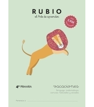 CUADERNO RUBIO A4 VACACIONES 4º PRIMARIA