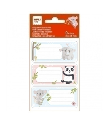 ETIQUETA ESCOLAR APLI 75x35 KOALAS B/9