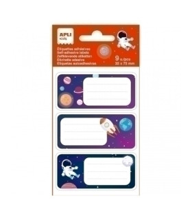 ETIQUETA ESCOLAR APLI 75x35 PLANETAS B/9