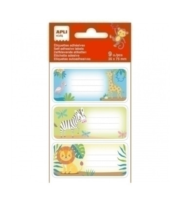 ETIQUETA ESCOLAR APLI 75x35 SAVANA B/9