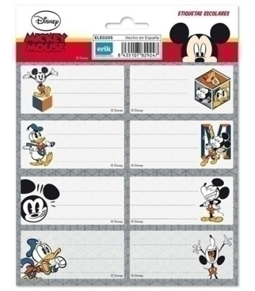 ETIQUETA ESCOLAR ERIK 15,8x20 DISNEY