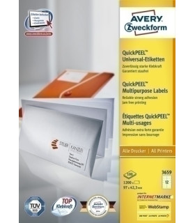 ETIQ.IMP.AVERY 3659 100h A4 97x42,3