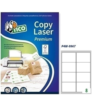 ETIQ.IMP.TICO LP4W-9967 100h A4 BLANCA