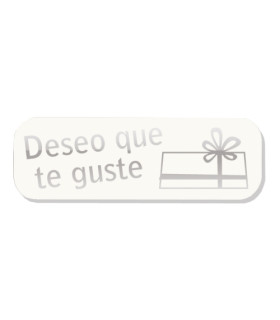 ETIQ.REG. R.250 DESEO QUE TE GUSTE BLANC