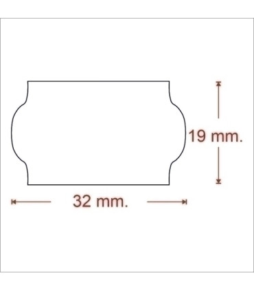 ETIQ.PRECIOS METO Nº1 REM.32x19 BLANCA