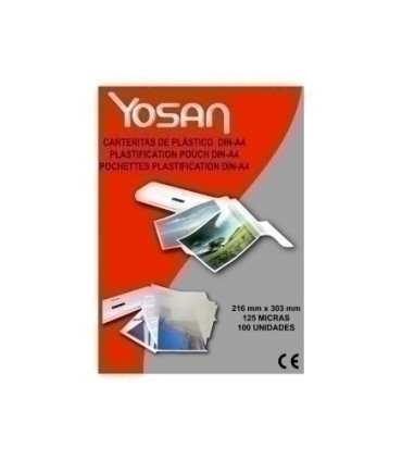 FUNDA PLASTIF. YOSAN A4 125µ P/100