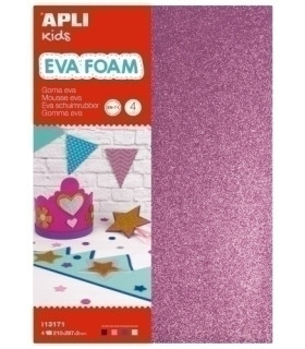 GOMA EVA  APLI HOJA 20x30 PURPUR.4 hj