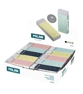 GOMA BORRAR MILAN NATA 320 SILVER C/20
