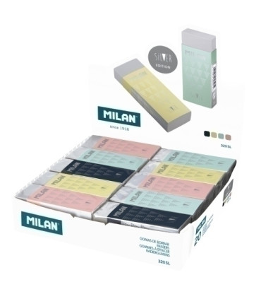 GOMA BORRAR MILAN NATA 320 SILVER C/20