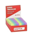 GOMA BORRAR SAFTA PVC TRICOLOR EXP.20