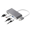 HUB SILVER HT USB-C A 4 EN 1