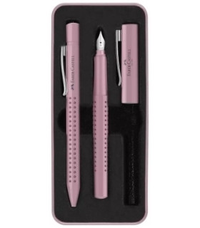 JUEGO BOL+PLUMA FABER GRIP 2010 ROSA