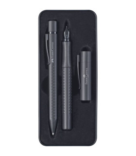 JUEGO BOL+PLUMA FABER GRIP 2011 ALL BLAC