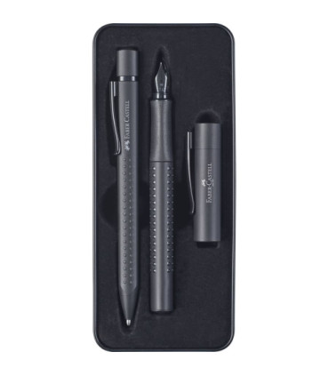 JUEGO BOL+PLUMA FABER GRIP 2011 ALL BLAC
