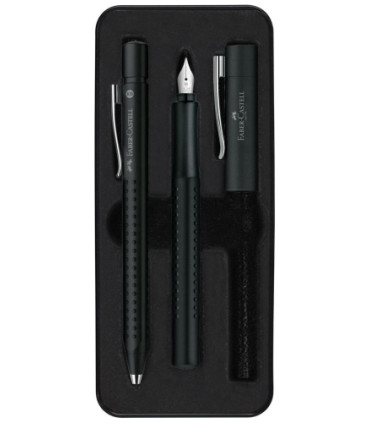 JUEGO BOL+PLUMA FABER GRIP 2011 NEGRO