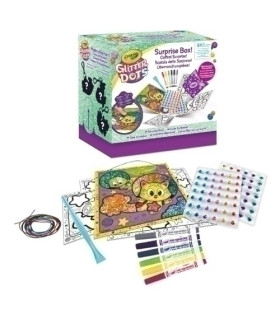 JUEGO CRAYOLA GLITTER DOTS CAJA SORPRESA