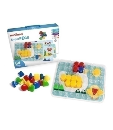 JUEGO ED.MINILAND SUPERPEGS (64 PZS) (2-