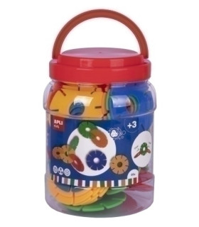 JUEGO EDUC. APLI DISCOS CONECTORES 60 UD