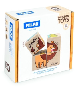 JUEGO ED.MILAN MADERA CUBOS WILD SAFARI