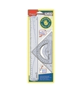 KIT 3 REGLAS GEOMETRIC MAPED PARA ZURDOS