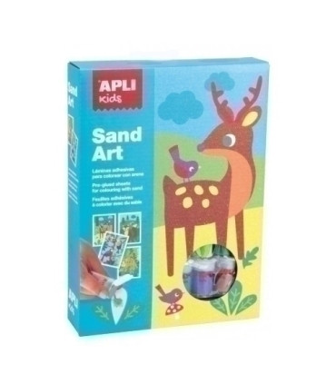 KIT APLI KIDS SAND ART COLOREA CON ARENA