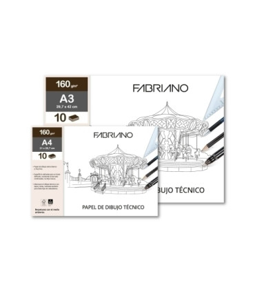 LAM.DIB.FABRIANO LINEAL A4 M-PK 10h LISO