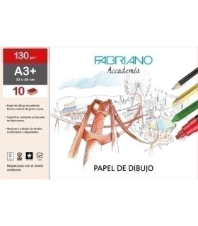 LAMINAS DIBUJO FABRIANO A3+ LISA B/10