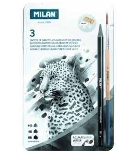 LAPICES MILAN GRAFITO ACUAR. CAJA MET.3
