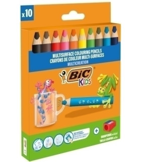 LAPICES COLOR BIC KIDS MULTISUPERF. est.