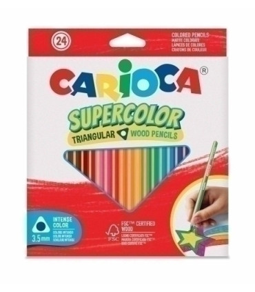 LAPICES COLOR CARIOCA SUPERC.TRI. C/24