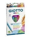 LAPICES COLOR GIOTTO MEGA TRI CAJA DE 12