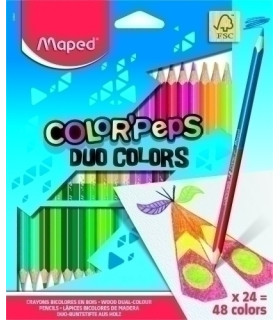 LAPICES COLOR MAPED COLOR PEPS DUO es.24