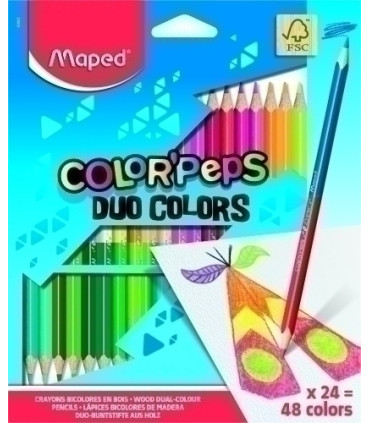 LAPICES COLOR MAPED COLOR PEPS DUO es.24