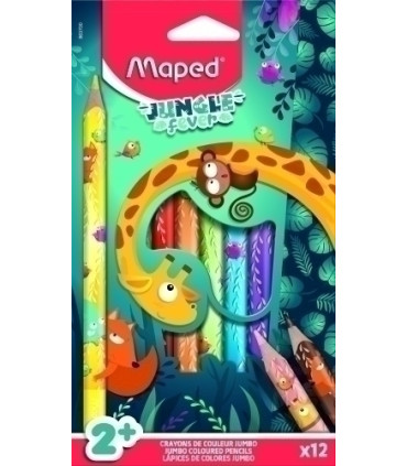 LAPICES COLOR MAPED JUNGLE FEVER JUMBO E