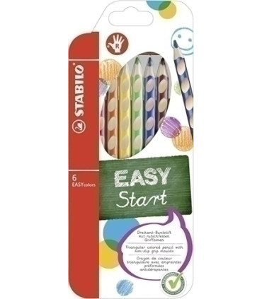 LAPICES COLOR STABILO EASY C. DIESTRO  6
